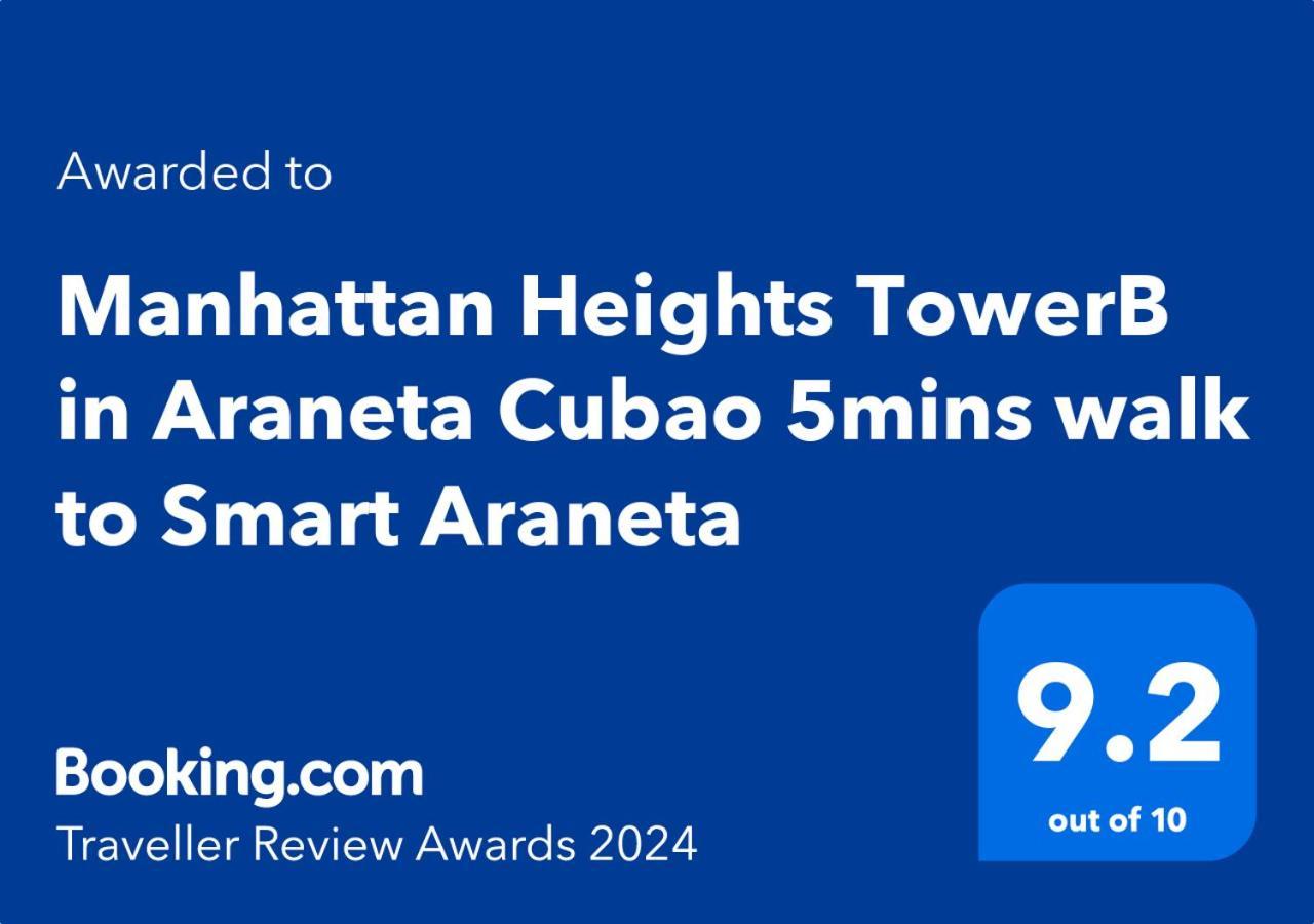 Manhattan Heights Towerb In Araneta Cubao 5Mins Walk To Smart Araneta Aparthotel Manila Kültér fotó